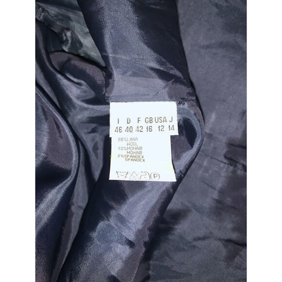 TSE Blue Wool & Mohair designer Suit Style jacket Blazer Fully Lined UK16 US12 - Picture 5 of 8